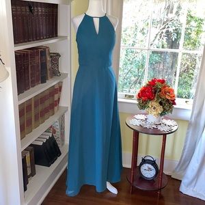 Women’s Mori Lee Strappy Back Chiffon Maxi Formal Dress Bridesmaid Size 8
